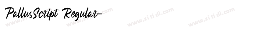 PallusScript Regular字体转换
